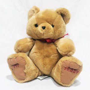 My Teddy Bear Brown with Bow Plush Stuffed Animal 11" ACE Novelty 1994